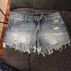 Lucky Brand Light Blue Distressed Jean Shorts